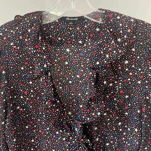 Madewell Size Small 100% Silk Long Sleeve Blouse - Picture 8 of 11